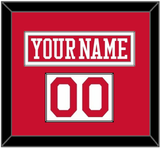 Boston Nameplate & Number (Shoulder) - Alternate Road Red - Single Mat 1
