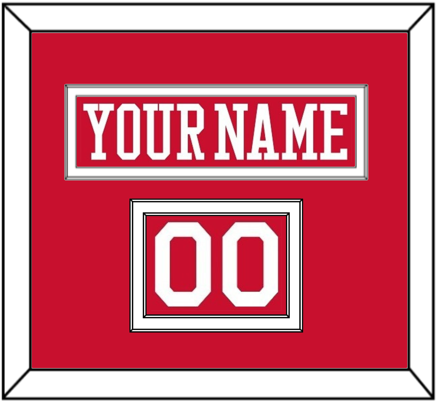 Boston Nameplate & Number (Shoulder) - Road Red - Signature Tier 1