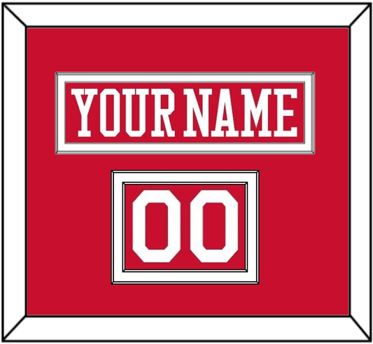 Boston Nameplate & Number (Shoulder) - Road Red - Signature Tier 1