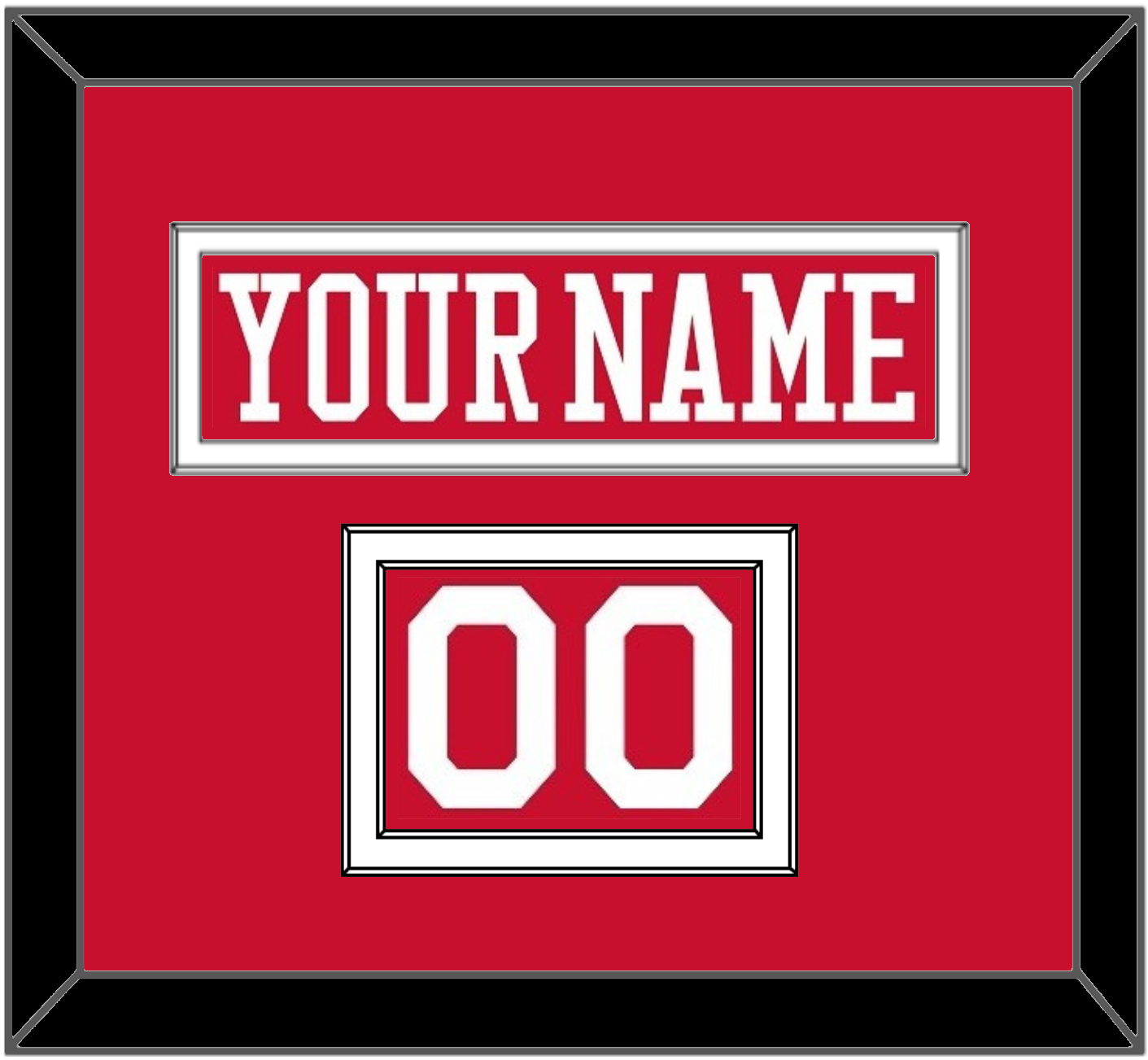 Boston Nameplate & Number (Shoulder) - Road Red - Signature Tier 1