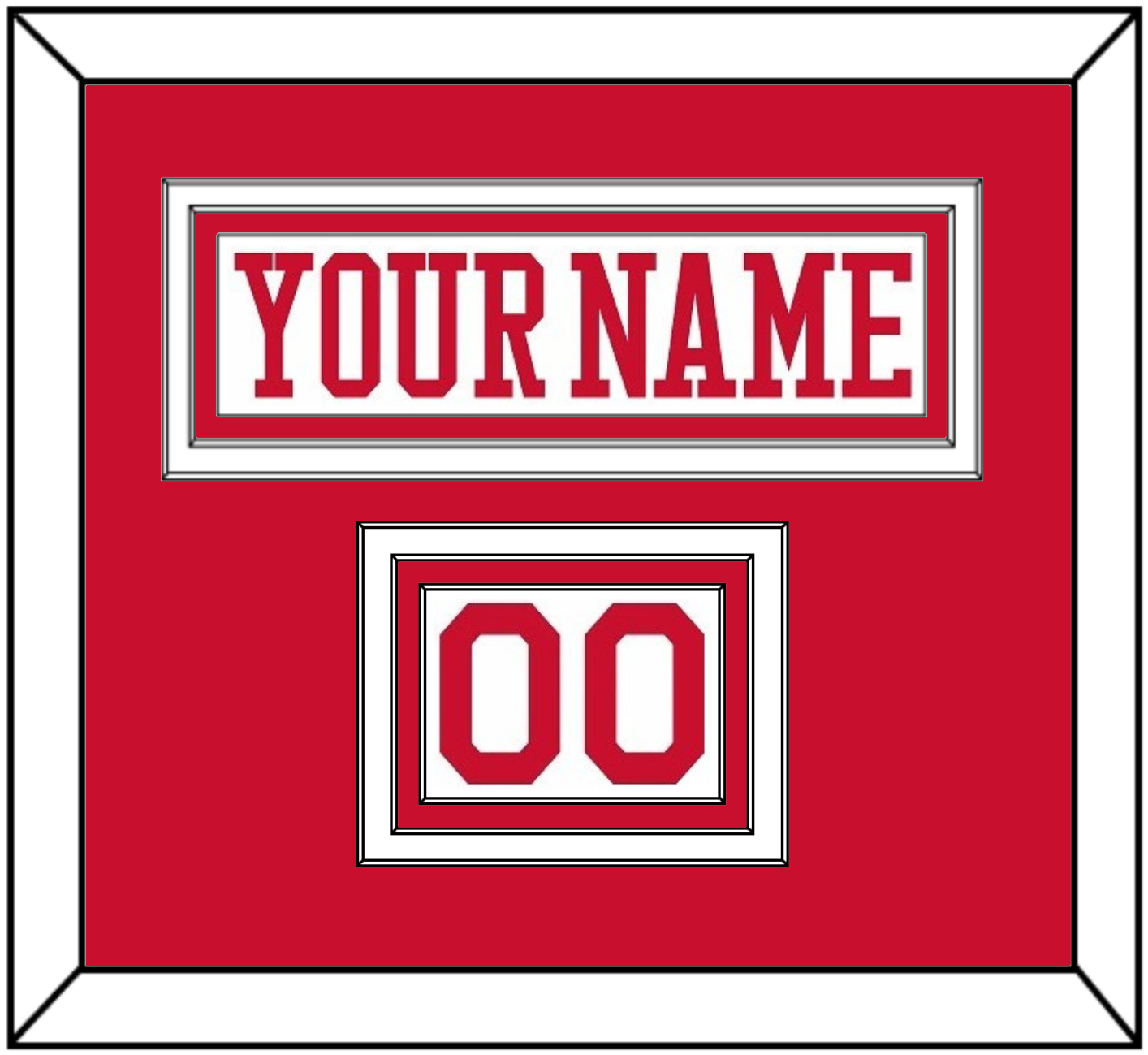 Boston Nameplate & Number (Shoulder) - Home White - Premier Tier 1