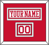 Boston Nameplate & Number (Shoulder) - Home White - Triple Mat 1