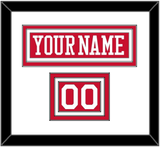 Boston Nameplate & Number (Shoulder) - Road Red - Triple Mat 1