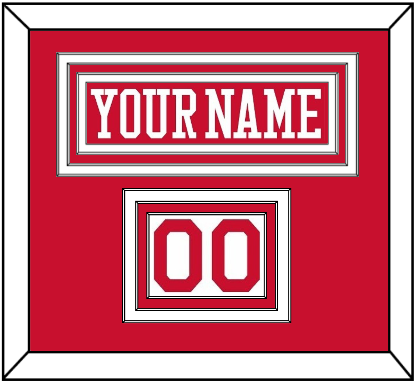 Boston Nameplate & Number (Shoulder) - Alternate Road Red - Premier Tier 1