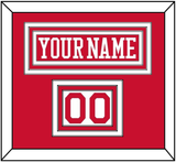 Boston Nameplate & Number (Shoulder) - Alternate Road Red - Triple Mat 1