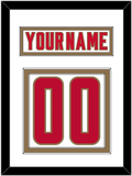 Denver Nameplate & Number (Back) - Home White - Double Mat 1