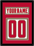 Denver Nameplate & Number (Back) - Home White - Double Mat 2