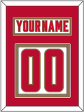 Denver Nameplate & Number (Back) - Home White - Double Mat 2