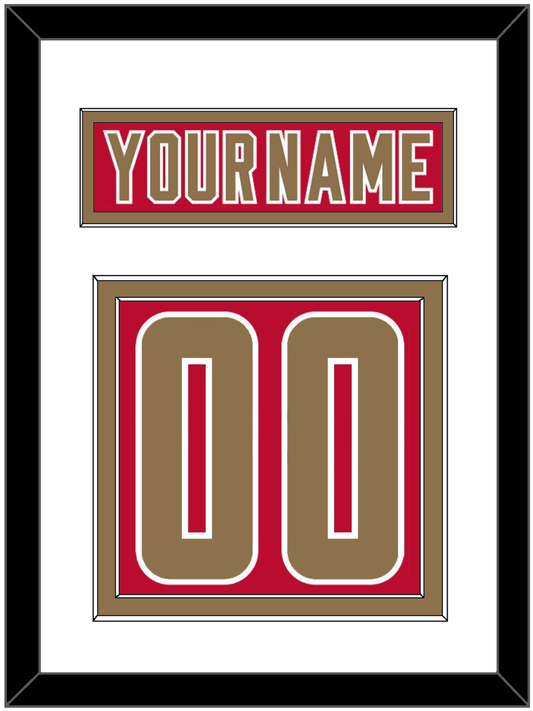Denver Nameplate & Number (Back) - Road Crimson - Signature Tier 1