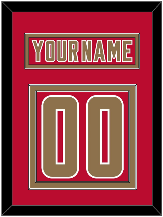 Denver Nameplate & Number (Back) - Road Crimson - Signature Tier 2