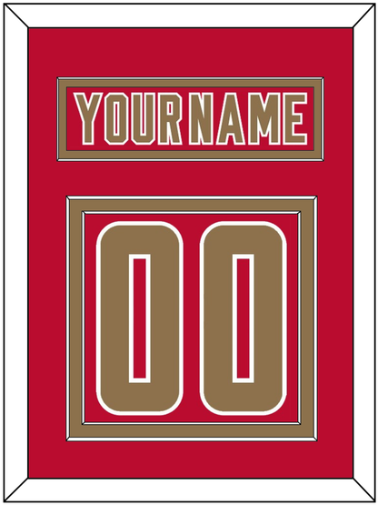 Denver Nameplate & Number (Back) - Road Crimson - Signature Tier 2