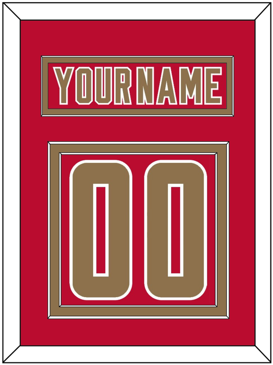 Denver Nameplate & Number (Back) - Road Crimson - Signature Tier 2