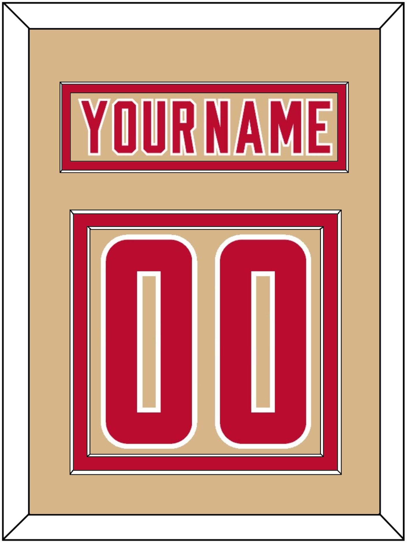 Denver Nameplate & Number (Back) - Alternate Gold - Signature Tier 2