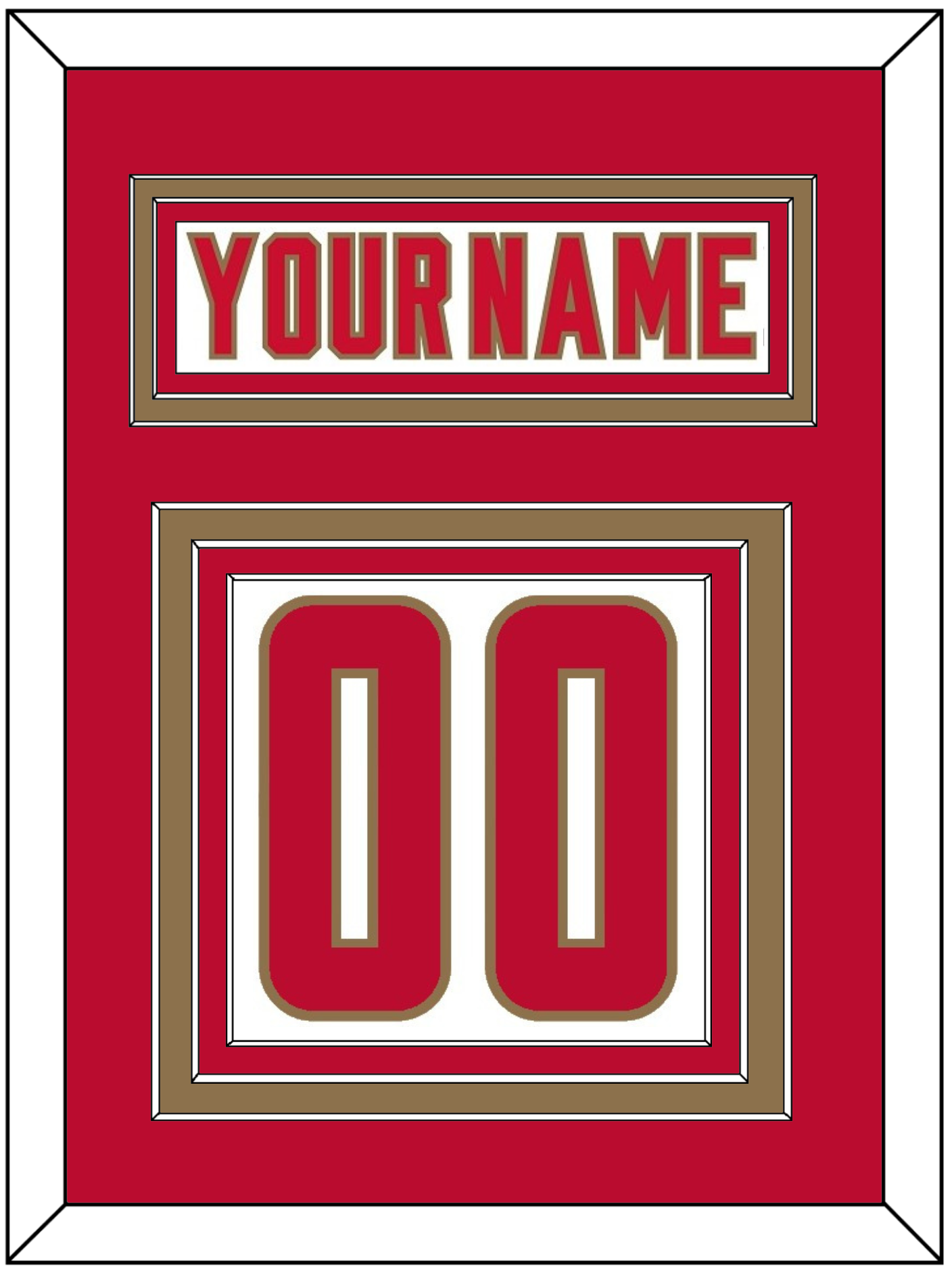 Denver Nameplate & Number (Back) - Home White - Premier Tier 2