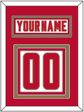 Denver Nameplate & Number (Back) - Home White - Triple Mat 2