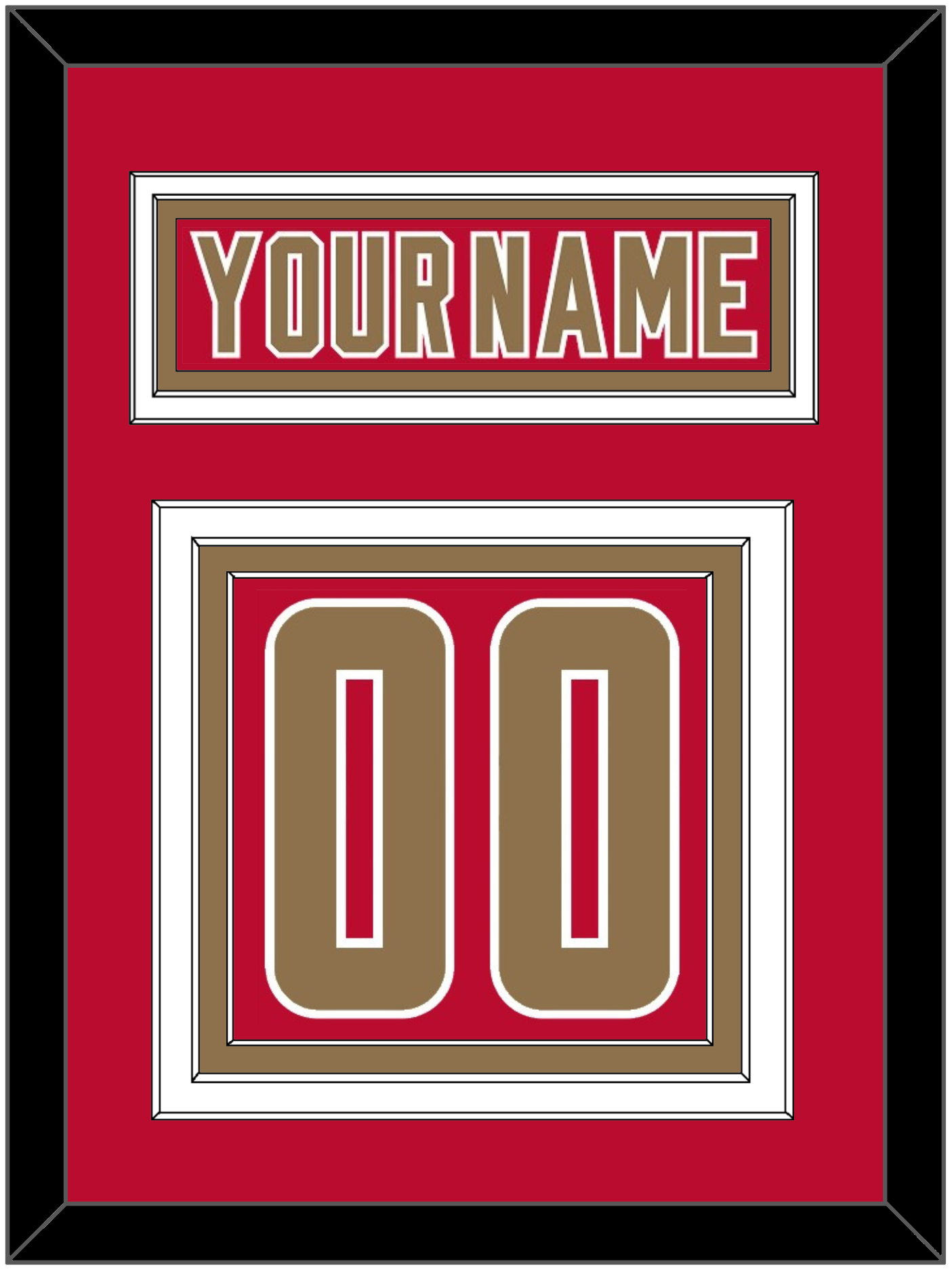 Denver Nameplate & Number (Back) - Road Crimson - Premier Tier 2