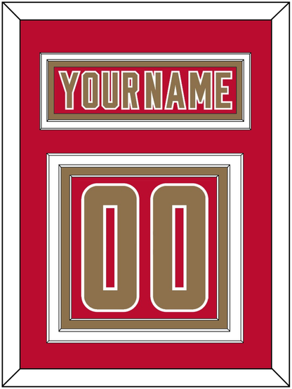 Denver Nameplate & Number (Back) - Road Crimson - Premier Tier 2