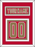 Denver Nameplate & Number (Back) - Road Crimson - Triple Mat 2