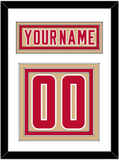 Denver Nameplate & Number (Back) - Alternate Gold - Triple Mat 1