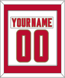 Denver Nameplate & Number (Back) Combined - Home White - Single Mat 1