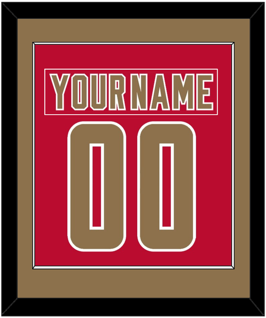 Denver Nameplate & Number (Back) Combined - Road Crimson - Essential Tier 2