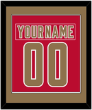 Denver Nameplate & Number (Back) Combined - Road Crimson - Single Mat 2