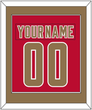 Denver Nameplate & Number (Back) Combined - Road Crimson - Single Mat 2