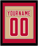 Denver Nameplate & Number (Back) Combined - Alternate Gold - Single Mat 2