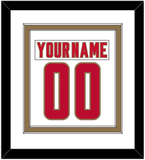 Denver Nameplate & Number (Back) Combined - Home White - Double Mat 1