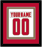 Denver Nameplate & Number (Back) Combined - Home White - Double Mat 3