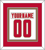 Denver Nameplate & Number (Back) Combined - Home White - Double Mat 3