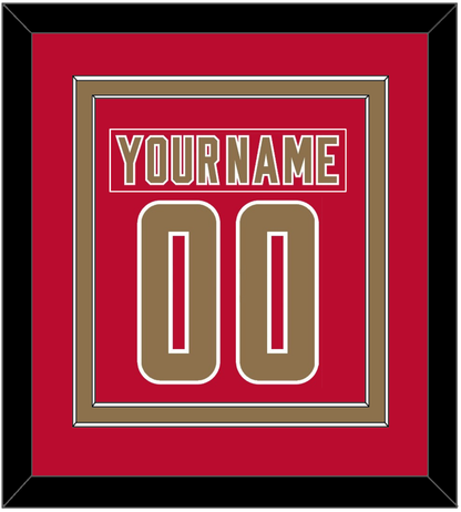 Denver Nameplate & Number (Back) Combined - Road Crimson - Signature Tier 2