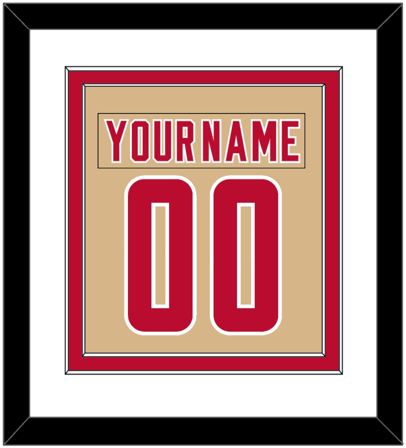 Denver Nameplate & Number (Back) Combined - Alternate Gold - Signature Tier 1
