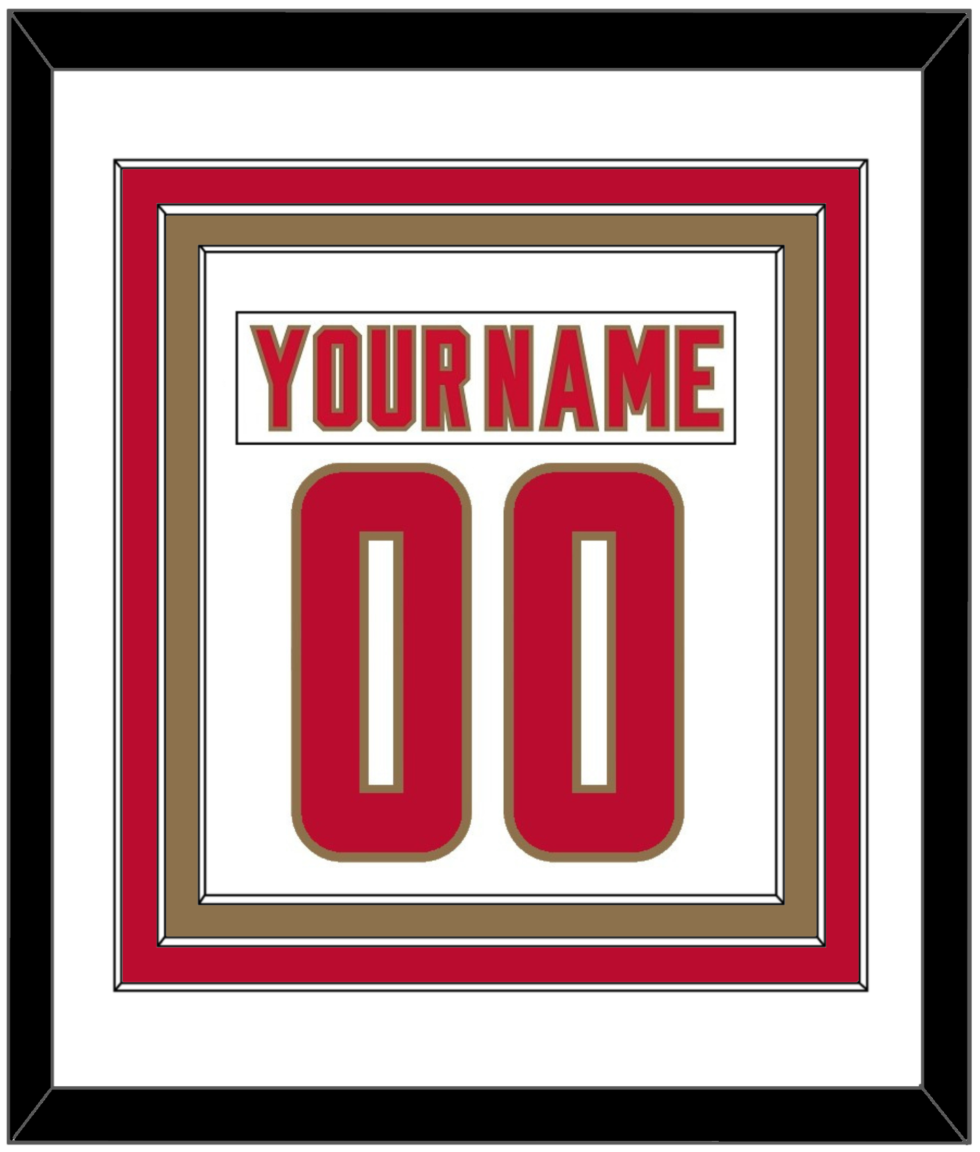 Denver Nameplate & Number (Back) Combined - Home White - Premier Tier 1