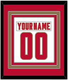 Denver Nameplate & Number (Back) Combined - Home White - Triple Mat 2