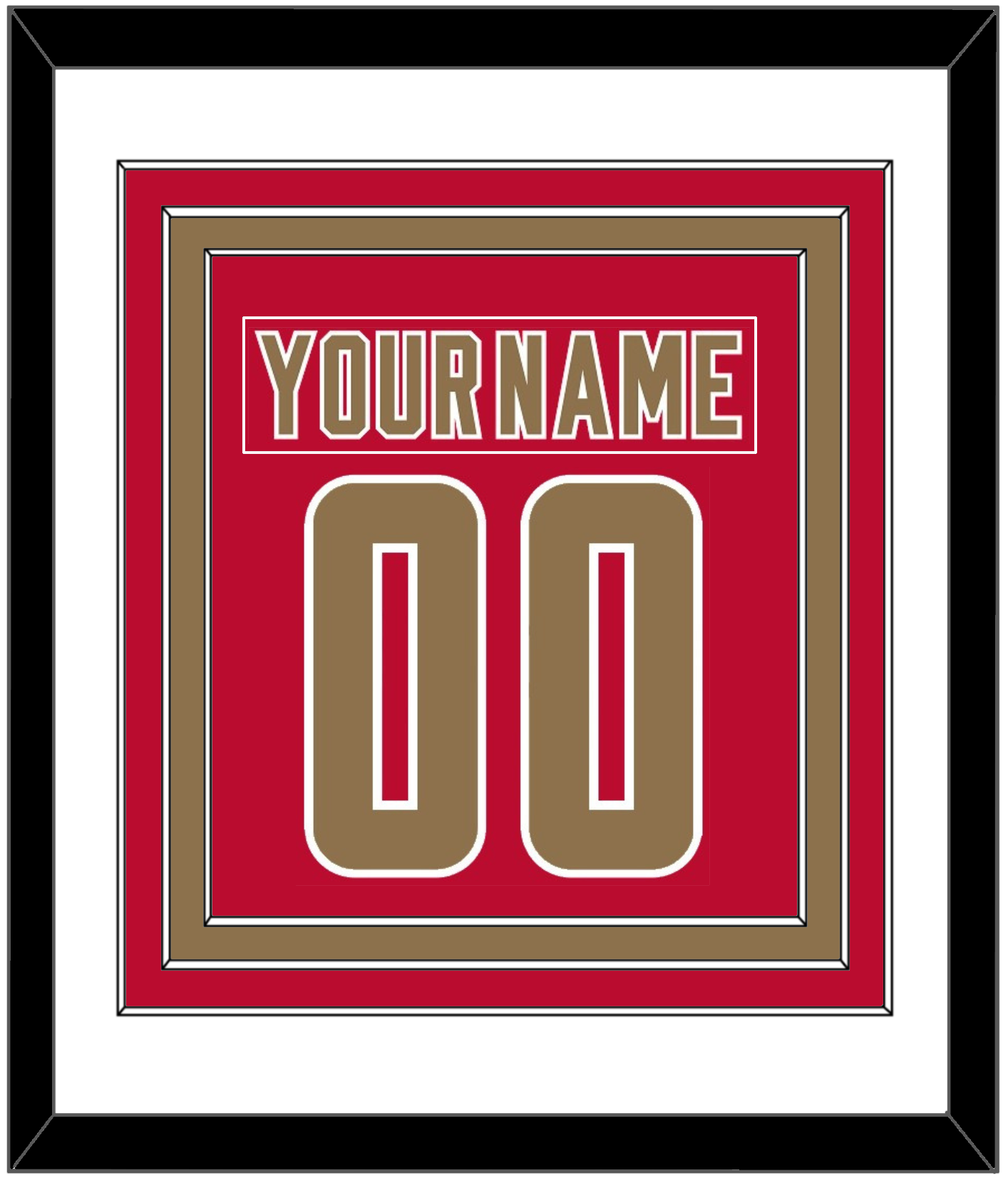 Denver Nameplate & Number (Back) Combined - Road Crimson - Premier Tier 1