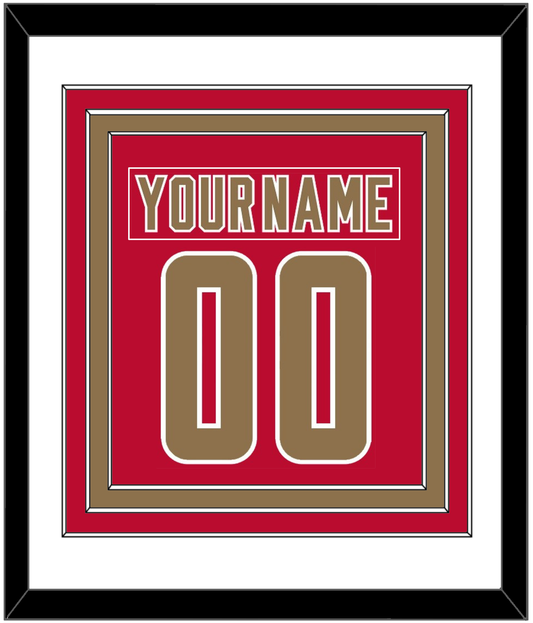 Denver Nameplate & Number (Back) Combined - Road Crimson - Premier Tier 1