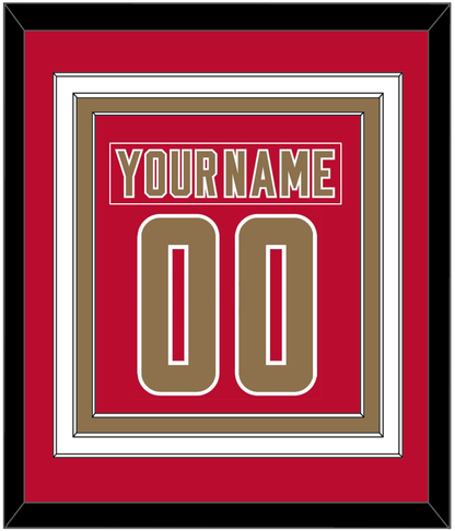 Denver Nameplate & Number (Back) Combined - Road Crimson - Premier Tier 2