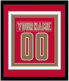 Denver Nameplate & Number (Back) Combined - Road Crimson - Triple Mat 2
