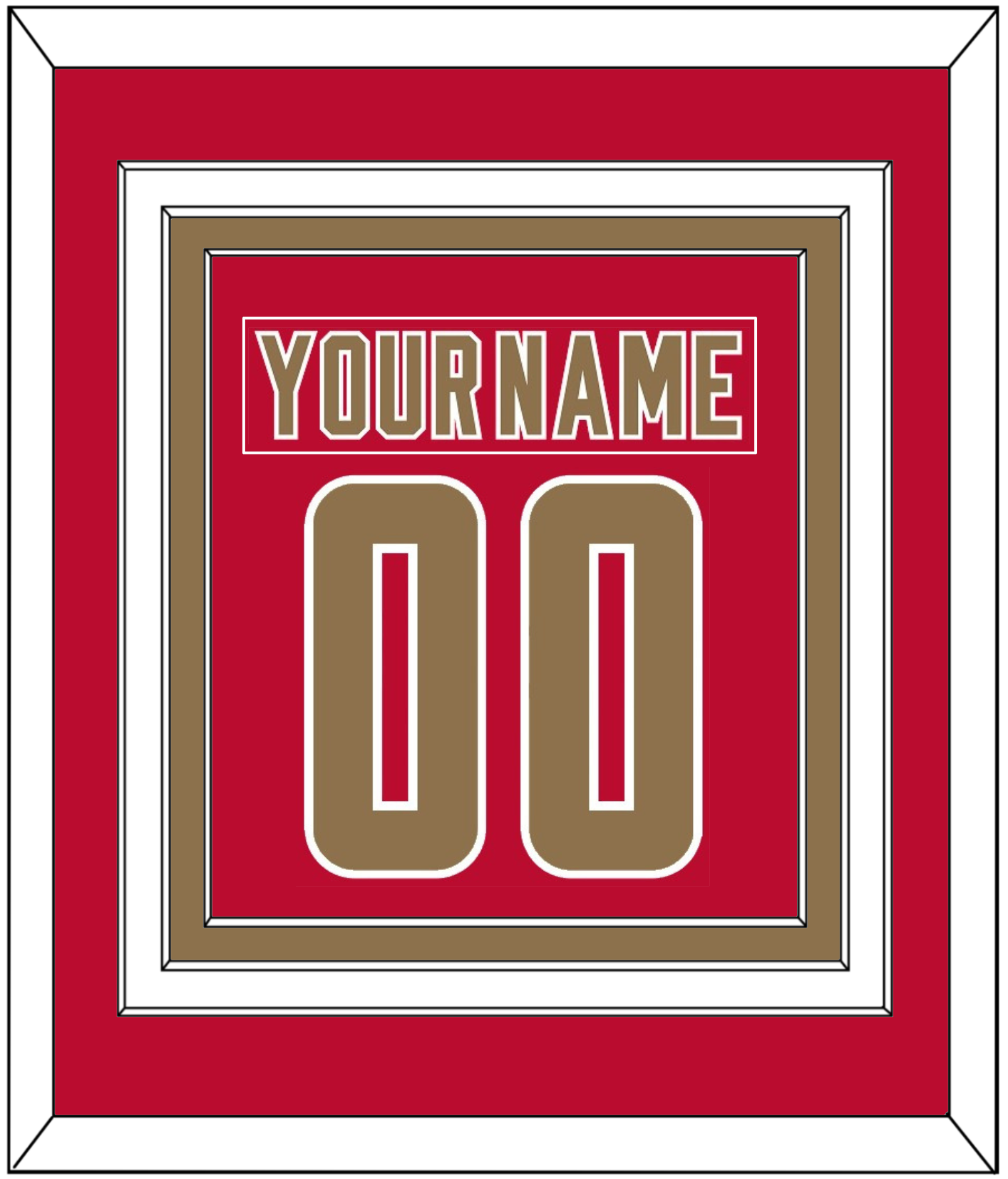 Denver Nameplate & Number (Back) Combined - Road Crimson - Premier Tier 2