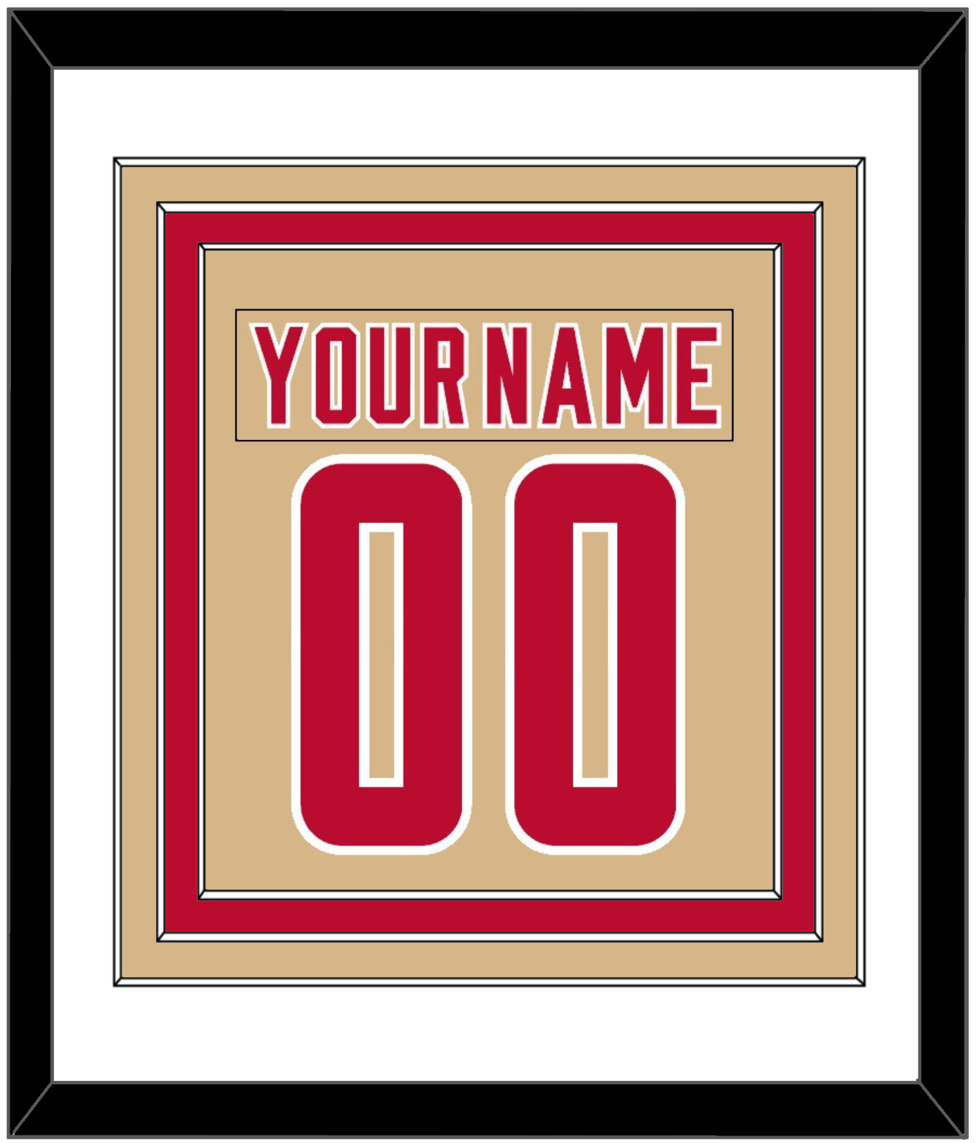 Denver Nameplate & Number (Back) Combined - Alternate Gold - Premier Tier 1