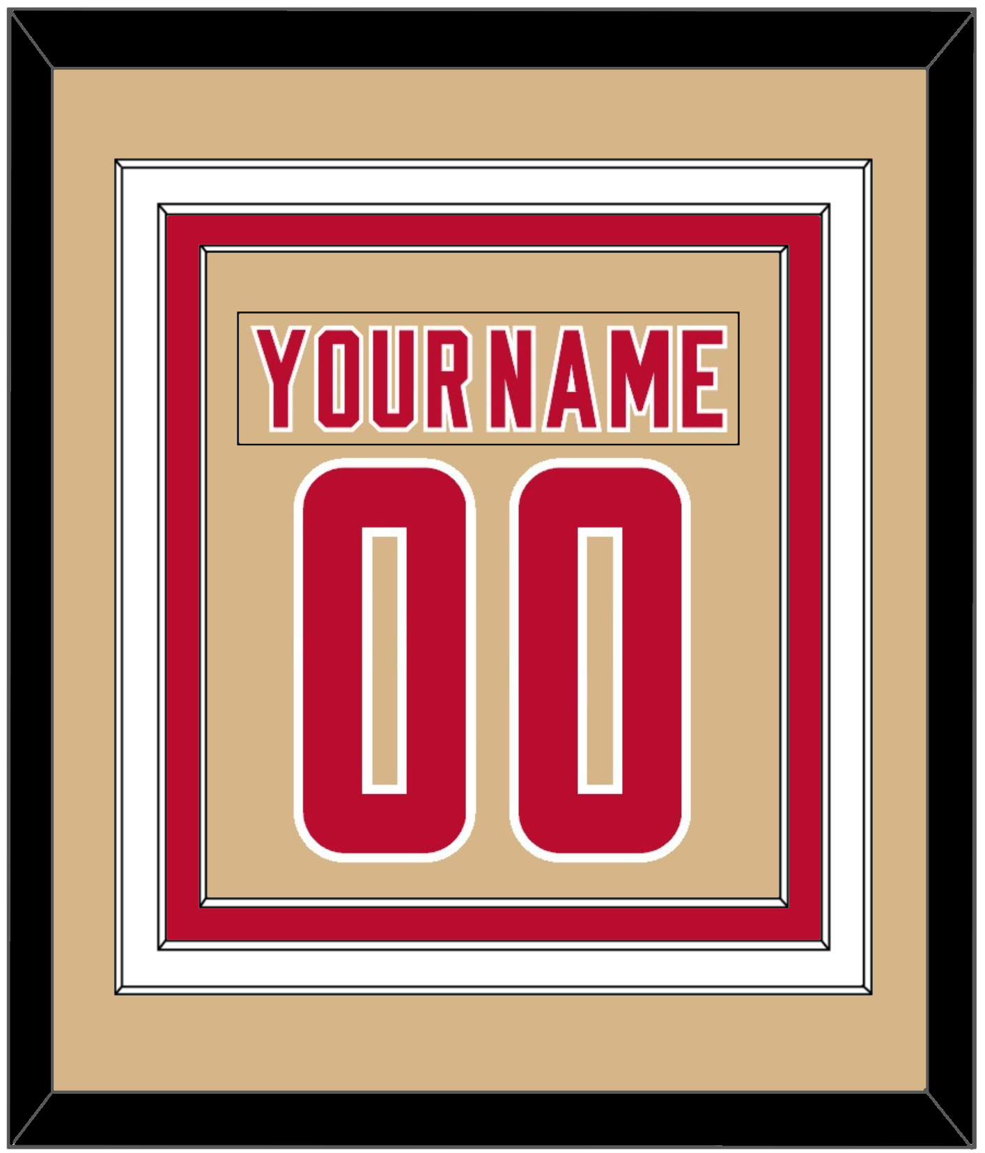 Denver Nameplate & Number (Back) Combined - Alternate Gold - Premier Tier 2