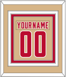 Denver Nameplate & Number (Back) Combined - Alternate Gold - Triple Mat 2