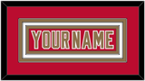 Denver Nameplate - Road Crimson - Triple Mat 1