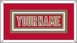 Denver Nameplate - Road Crimson - Triple Mat 1