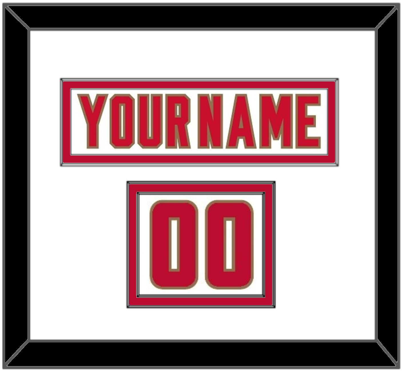 Denver Nameplate & Number (Shoulder) - Home White - Signature Tier 1
