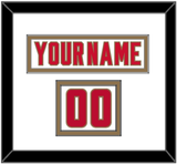 Denver Nameplate & Number (Shoulder) - Home White - Double Mat 2