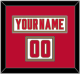 Denver Nameplate & Number (Shoulder) - Home White - Double Mat 3