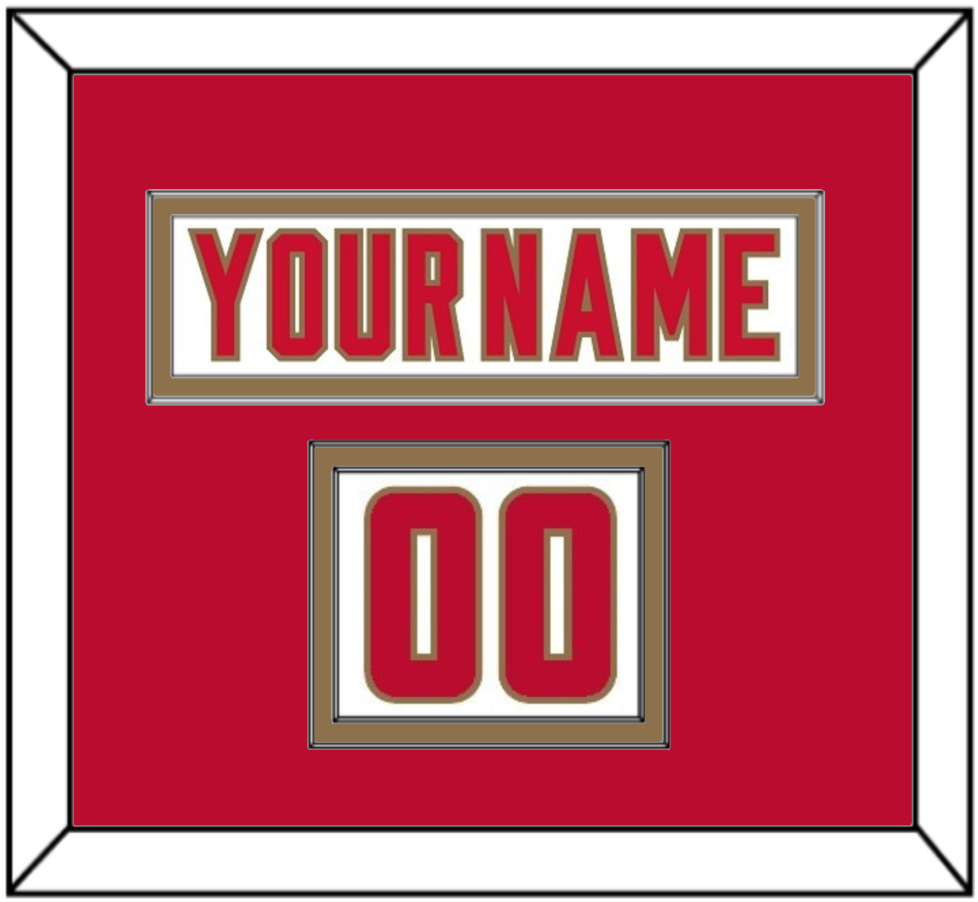 Denver Nameplate & Number (Shoulder) - Home White - Signature Tier 3