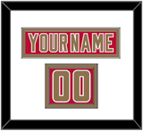Denver Nameplate & Number (Shoulder) - Road Crimson - Double Mat 1